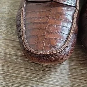 Prada Brown Crocodile Leather Penny Loafers Men\'s US 8.5 Prada | Shoes | Prada Milano Brown Leather Croc Crocodile  main image 4